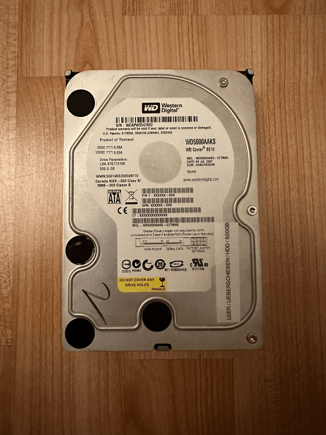 2nd Hand Desktop HDD, 3,5&quot; (500GB)